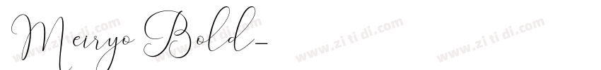 Meiryo Bold字体转换